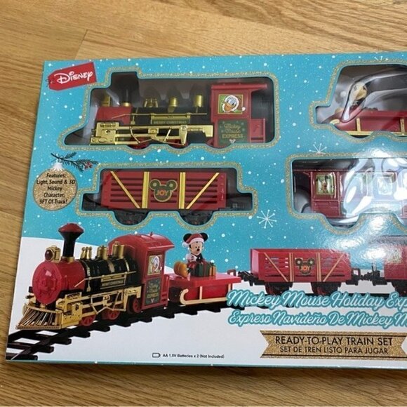 Disney Mickey Mouse Christmas Train NEW Holiday Express Light Sound - Picture 1 of 4